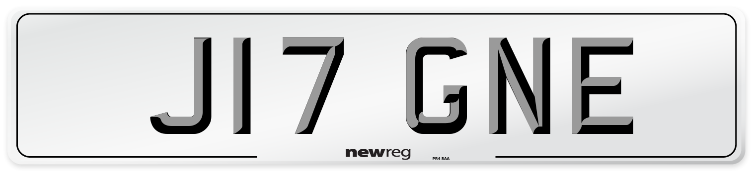 J17 GNE Number Plate from New Reg